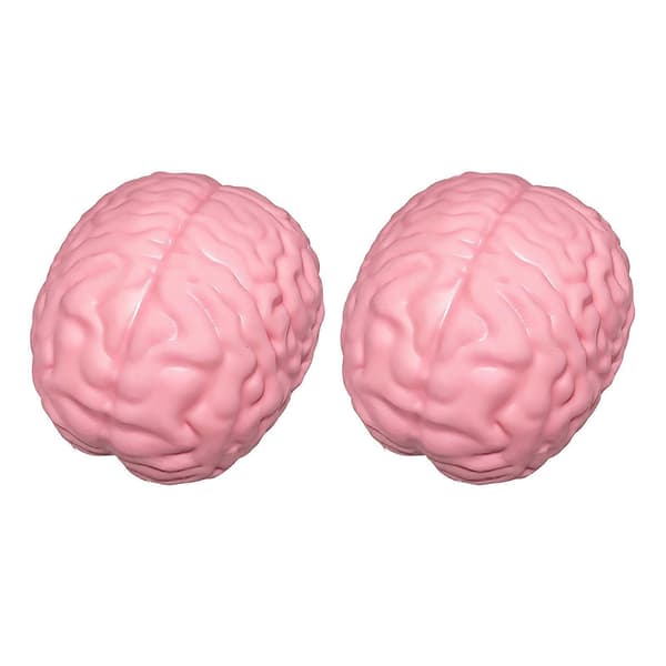 Kæmpe simuleret hjerne klemmelegetøj – lyserød hjerne & langsomt stigende – til stresslindring & dekompression – realistisk fidget 2pcs