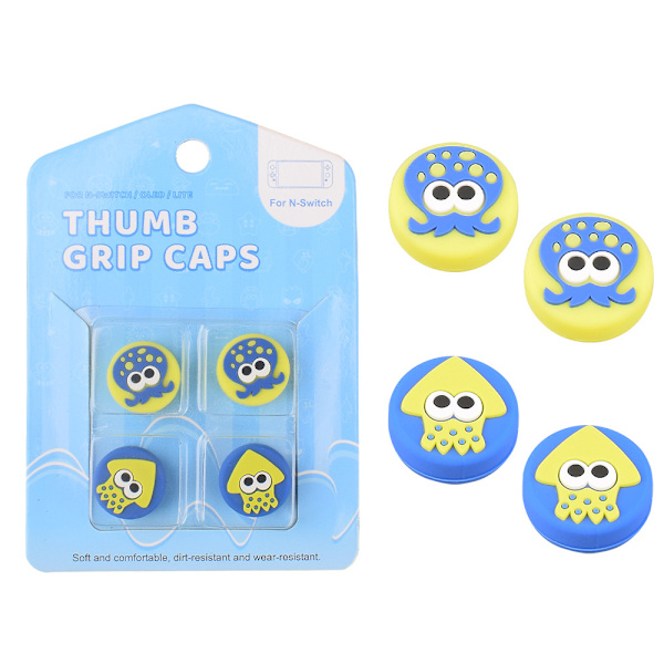 4PCS Jusy Thumb Grip Caps Kompatibel med Nintendo Switch/OLED/Switch Lite, Mjuk Silikon Joy-Con Joystick Grip Söt 3D Analog Stick Cover Donuts