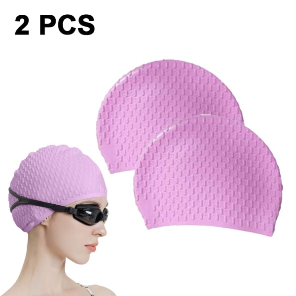 Cap, bekväm cap idealisk för lockigt kort medellångt hår, cap för kvinnor och män - lila