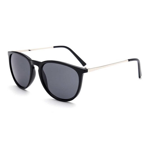 Retro Solbriller Blank Sort Mørkt Glas sort black