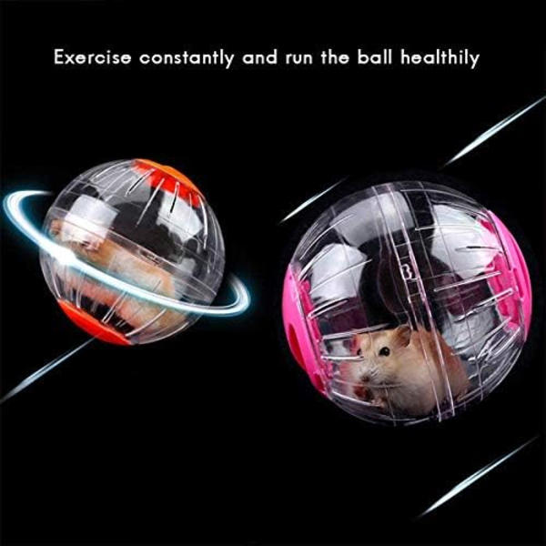 12 cm treningsball for hamstere og mus, liten dyreaktivitetsleke, treningsball for dverghamster, 3 farger å velge mellom (oransje)