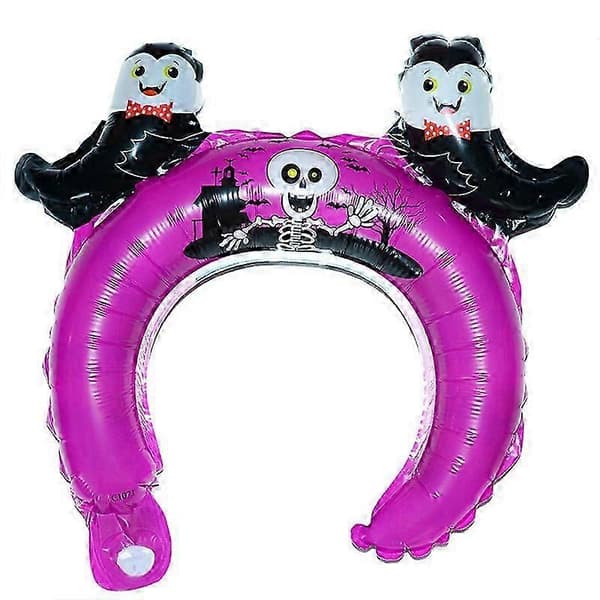 Morsomme oppblåsbare hårbånd til Halloween - 24 stk. gresskar-, flaggermus- og spøkelsesdesign for barn