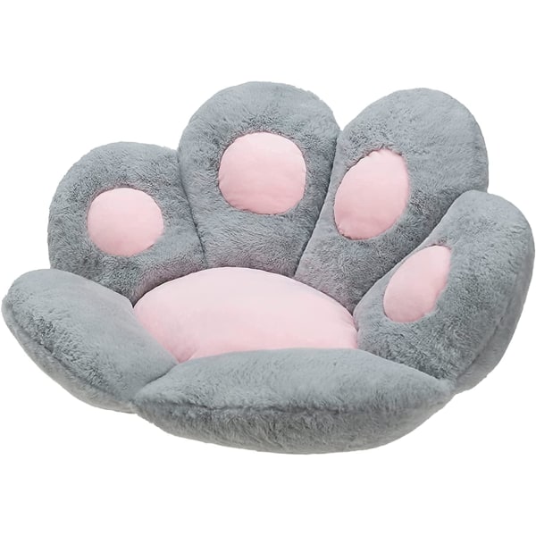 Cushion,Cat Paw Cushion,Cute Seat Cushion Lazy Sofa Chair Cushion Outdoor Decoration Floor Warm Cushion Skin-friendly Warm Mat (70x60cm, Gray)