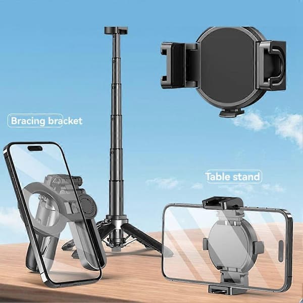 Magnetisk Design Mini Bluetooth Bärbar Teleskopisk Multifunktionell Stativ Telefon Selfie Stick