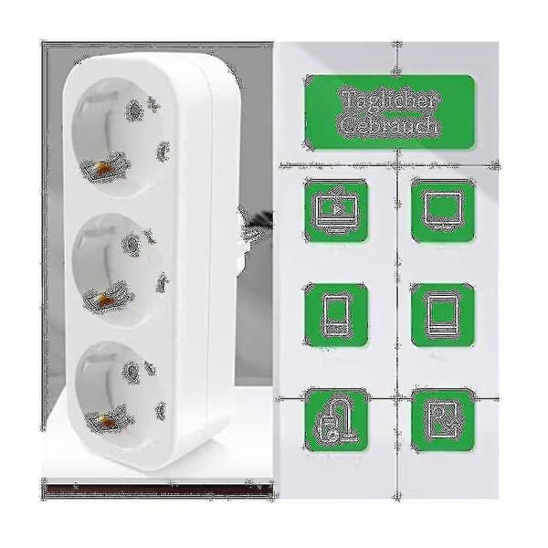 Multistik uden kabel, 250v/16a stikadapter, bærbare stik, 3680w konverterstik EU Pl