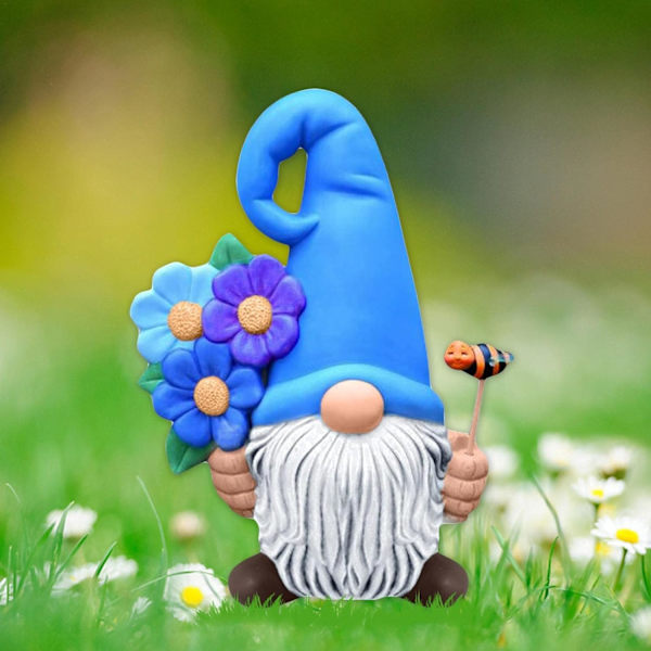 Granjardin Gnomes - Nurmikon koriste - Hauska hahmo - Kaunis puutarha - Tonttuveistos - Tervetuloa-kyltti - Kääpiö