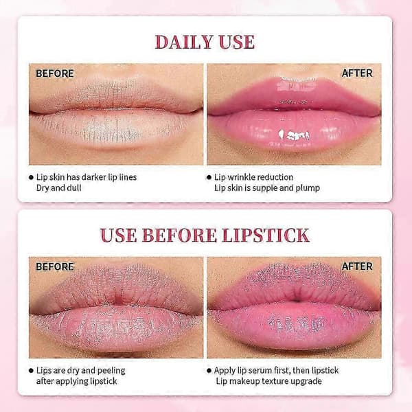 Læbeforstørrende Pink Gloss Højglans Læbeblegende Essens Gave til Kone Kærester Elsker