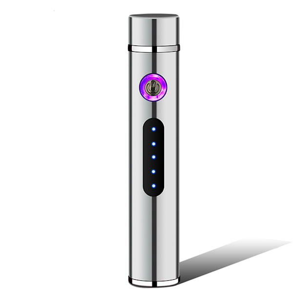 Ultra Mini Double Arc USB Lighter, Silver silver