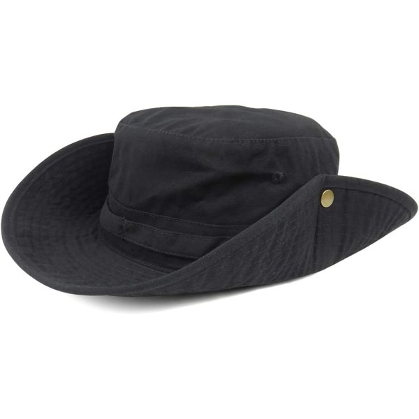 Hink med bred brätte UV-skydd solhatt Boonie hattar fiske vandring safari utomhus hattar för män och kvinnor
