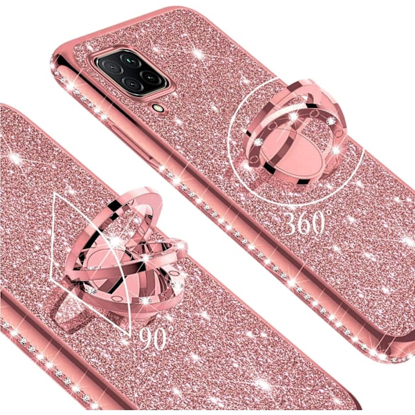 Kotelo Huawei P40 Lite/Nova 6 SE Lite -kotelo, Glitter Bling Sparkle Shiny Diamond Bumper -suunnittelu renkaalla Soft TPU -puhelinkotelo