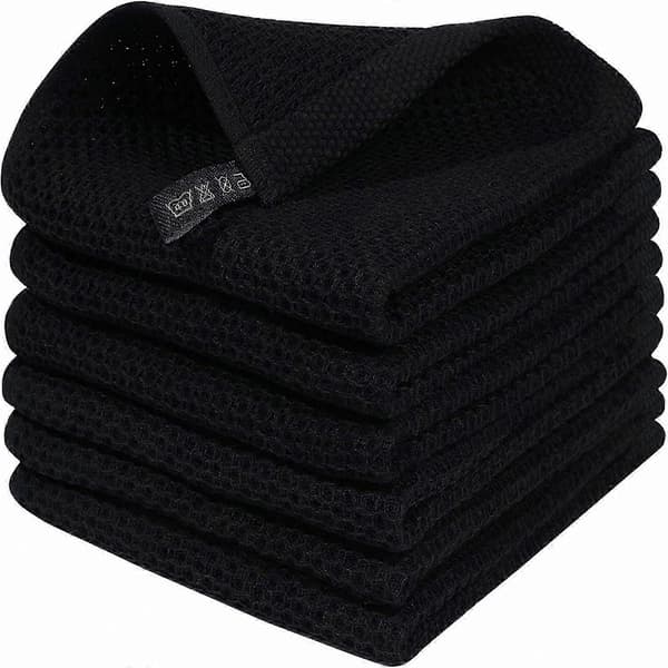 Mjukt absorberande handduksset, 6/4 köks- och städdukar för hemmabruk