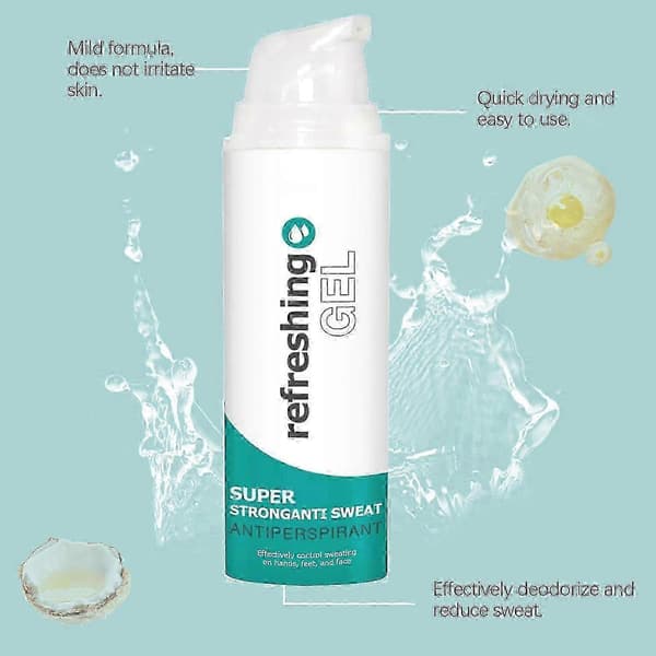 1-3x 50 ml Antiperspirant Gel, Kraftig Deodorant mod Hyperhidrose, Svedbeskyttelse til Armhuler Antiperspirant til Kvinder og Mænd 2pcs