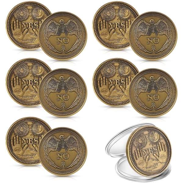 10-pack Ja Nej Utmaning Coin Decision Maker Coin Kindness Coins Collector's Medallion Souvenir Divination Flip Coin Lucky Metal Coins
