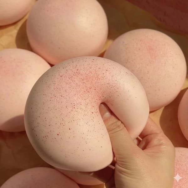 Cheese Slow Rising Squishy Toy, Round Sticky Bread Foam Squishies