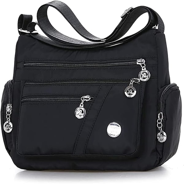 Crossbody-väskor för kvinnor, casual handväskor och axelväskor, nylon tote-väska, lätt, vattentät budväska, stöldskyddsväska