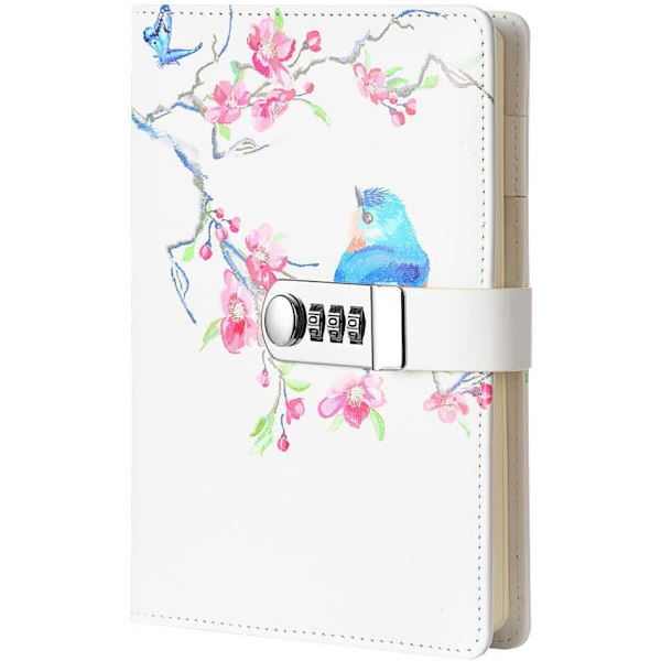 A5 (8,47 x 5,9 tommer) Lås Journal Dagbog Notebook Kombination Låsning Journal Dagbog, Dagbog med Kombinationslås (Stil 2)