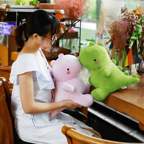 Sød Dinosaur Plyslegetøj, Fed Dinosaur Fyldte Dyr Legetøjsdukker, Blød Plys Fyldt Dyr Dino Plushie, Fødselsdagsgaver Blå 12 tommer