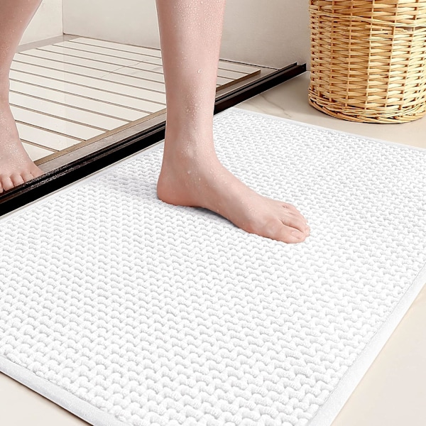 Chenille-kylpyhuonematto - Liukumaton, imukykyinen, nopeasti kuivuva, ohut, konepestävä - 16\"x24\" Pieni kylpymatto Matto Kylpyhuoneen lattialle