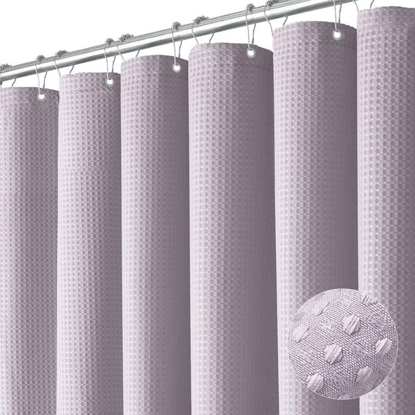 Embossed Pattern Shower Curtain - Waterproof, Washable, and Thick - Special Texture for Bathroom - Available in Multiple Sizes and Styles Lavender Lavender 180 x 180 cm