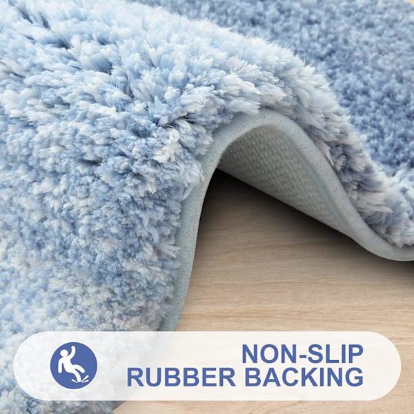 Lyxig badrumsmatta 20x30, extra mjuk och absorberande mikrofiberbadmattor, halkfri plyschig badrumsmatta