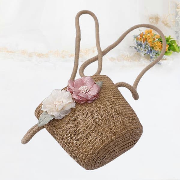 Stråtaske til børn Børnemode Strå Crossbody Taske til kvinder