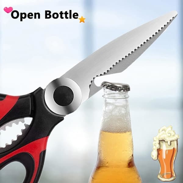 Kitchen Scissors, 2-pack Heavy Duty Kitchen Shears, Scissors for Kitchen Use, Stainless Steel, Poultry, Fish, Meat,
