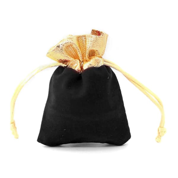 50 stk 7 x 9 cm fløyelspose myk snorpose smykker bryllupsgave oppbevaringspose svart