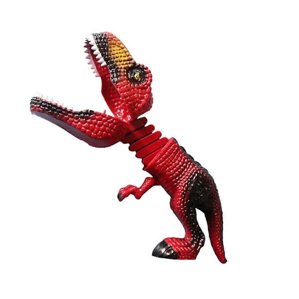 1 st dinosauriefjädergripare infällbar bitfingerskytt trickleksak