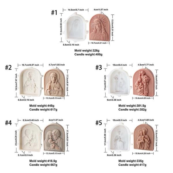 Stor 3D Ljusform Aromaterapi Prydnadstillverkning Form Flexibel Silikonform för Meditation Heminredning Hantverk