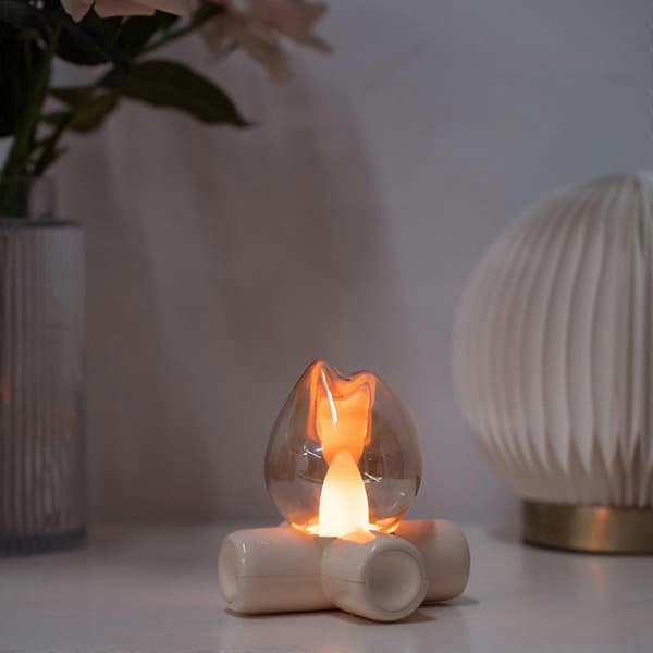 Campfire Style Night Light for Atmospheric Bedroom, Bedside Table, and Holiday Table