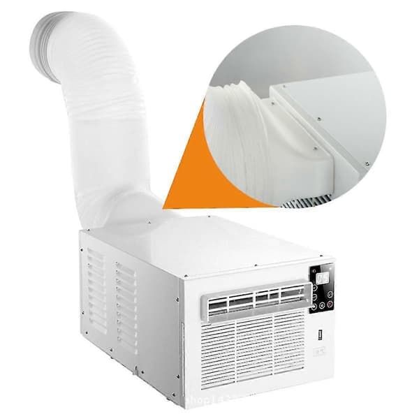 160 mm universell frånluftsslang för bärbar AC - gratis förlängning, 6,3\" diameter luftkonditioneringsventilationsrör Vit