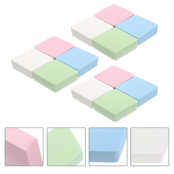 Rhombisk pudderpude makeup tilbehør til daglig brug 24 stk. bærbar pudderkvast