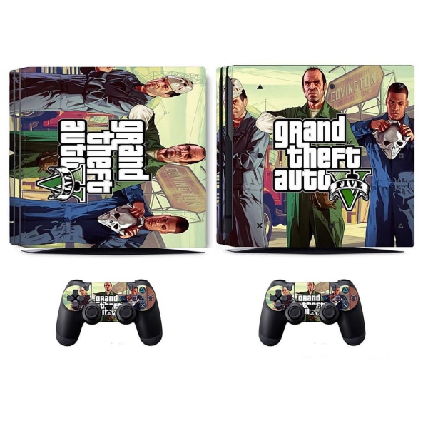 Play Station 4 Pro GTA5 Adhesive Skin - Compatible for PS4PRO - Cover to customize the Console - Removable Vinyl Film - HD Quality Style03