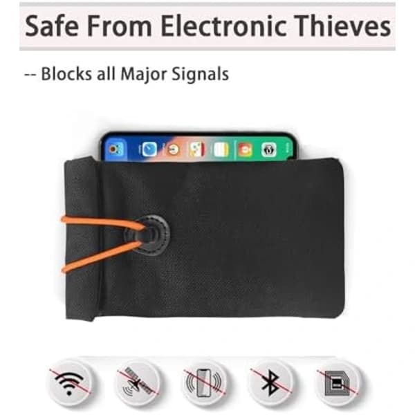 /EA/Faraday-påse för bilnycklar och smartphone, nyckelsignalsblockerande väska, RF-skärmfoder, stöldskydd för bil, mobiltelefon