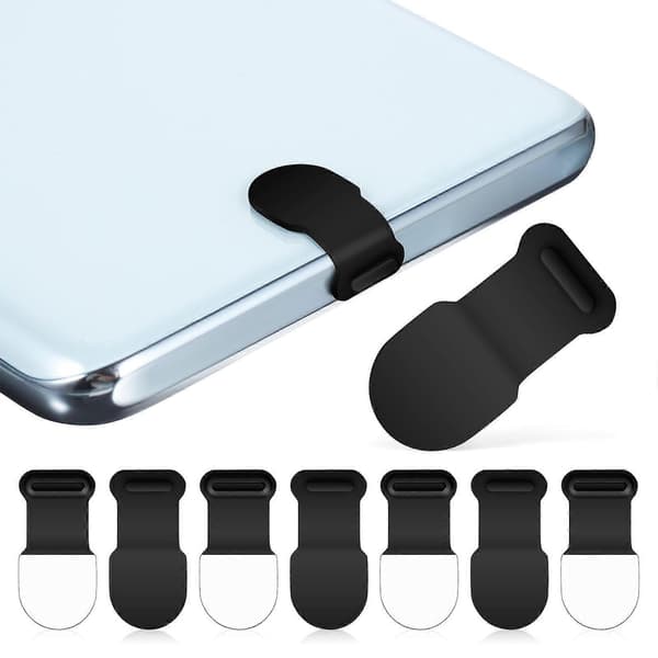 8 stk USB C-plugger Type C-deksler Telefonporthetter Beskyttere for de fleste Type C-telefoner 2.00X1.00X0.20CM Black