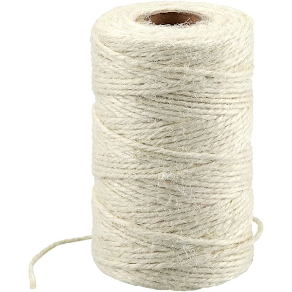 328 Fod Naturlig Bomuldsreb Bedste Kunst Håndværk Gave Snøre Jule Snøre Holdbar Pakkesnor Til Gave Ornamenter（Farve:Beige）