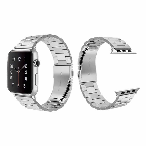Apple Watch 38/40/41 mm metallinen linkkiranneke, hopea