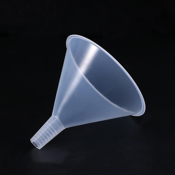 150 mm plast vit transparent tratt för garage / bilvätskor / laboratorium / K
