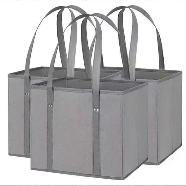 Foldable Non-Woven Storage Box — Organizer with Reinforced Bottom, Handles, 35 x 26 x 2