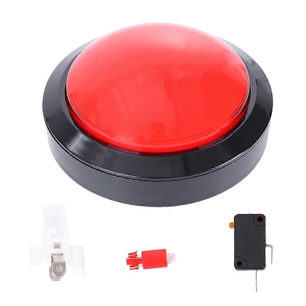 Spil Svar Buzzer Elektronisk Responder Legetøj Digital Responder Store Knapper med Lampe uden Batteri (Rød) Green
