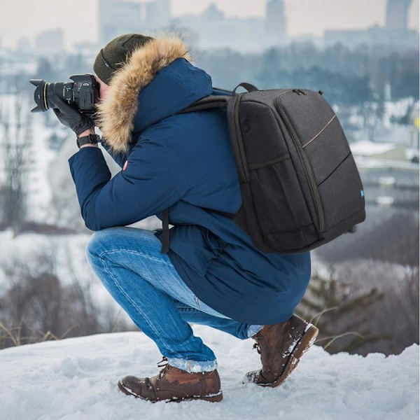 Camera Bag / Bag for Camera - Backpack for camera accessories Mörkgrå gray