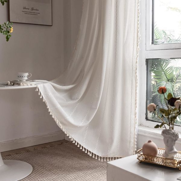 Boho Breeze Gardiner Semi-Blackout Gardiner 84 tum (ungefär 213,1 cm) 52 tum (ungefär 132,1 cm) bred x 84 tum (ungefär 213,4 cm)