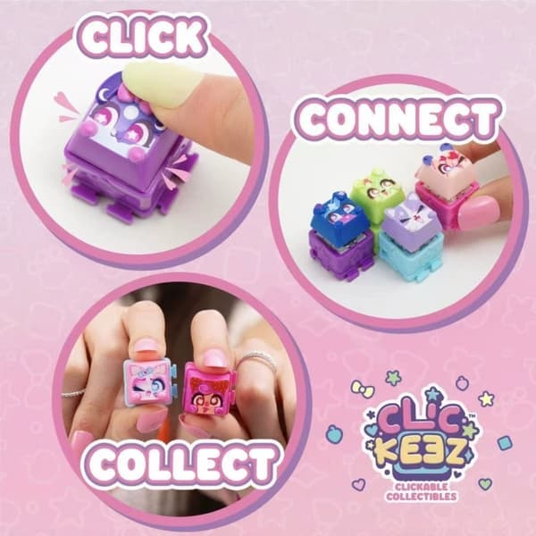 Goliath - CLICKEEZ Multi Pack Serie 5 Søde Nøglering Tryklegetøj - Nøglering Stressaflastende Legetøj - Sensorisk ASMR Effekt Legetøj - 30+ Sæt random 5pcs
