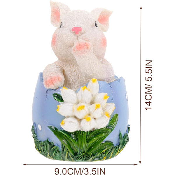 Påskeharpiks Kaninæg Søde Kanin Figurer Påske Kaniner Statue Bordplade Ornament Udendørs Statuer Have Skulptur Til Forår Hjemmeindretning