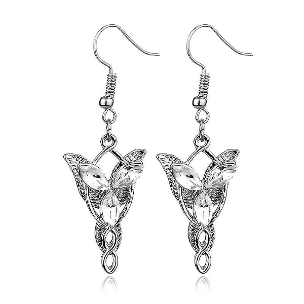 Trendiga Arwen Evenstar Hängande Örhängen Lord Elf Princess Kristall D