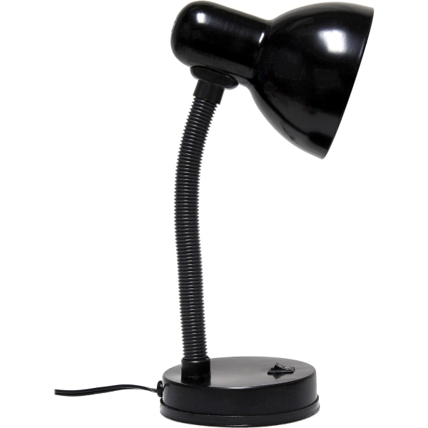 Simple Designs LD1003-BLK Basic Metall Fleksibel Slangehals Skrivebordslampe