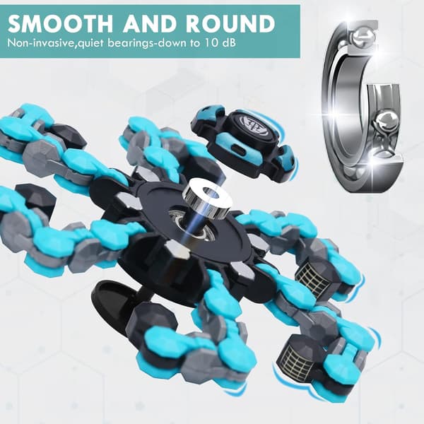 Transformable Sensory Fidget Spinner Toy, Fun DIY Spinning Top Hand Finger Spinner Creative blue