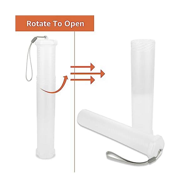 4-pack Utdragbart Fodral för Målarpenslar i Plast, Klar Lång Målarpenselhållare, Förvaring Pennbehållare