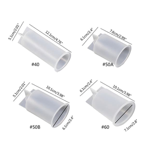Cylinder Stearinlysforme til Stearinlysfremstilling, Silikone Stearinlysform Søjle Epoxyharpiks Støbeforme til DIY Håndværk, Stearinlys, Sæbe 40mm