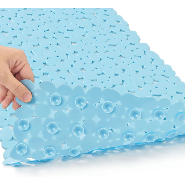 Liukumatonta Kivimuotoista Kylpyammeen Matto Musta 16 W x 35 L Tuumaa (Vain Sileille/Tekstuurittomille Ammeille) Turvallinen Suihkumatto Viemärireikillä, ImuKupit Kylpyhuoneeseen